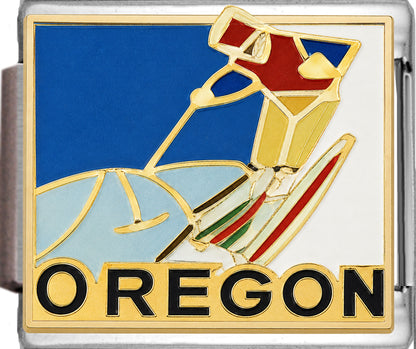 Oregon Text with Skier