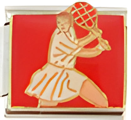 Tennis Player on Red