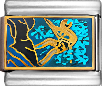 Rock Climber on Sparkle Blue