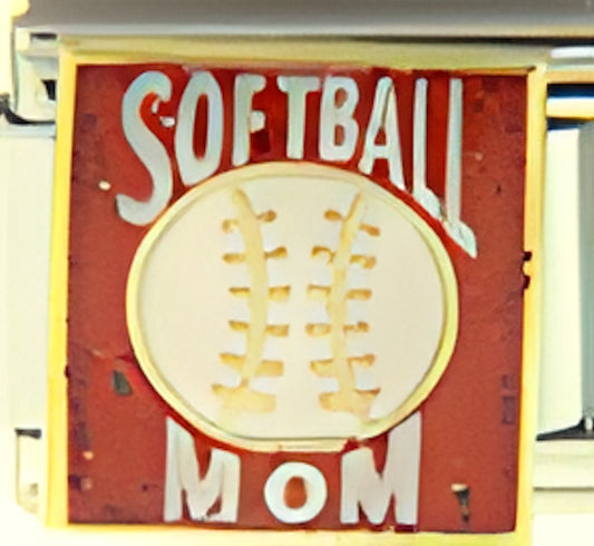 Softball Mom on Sparkle Red