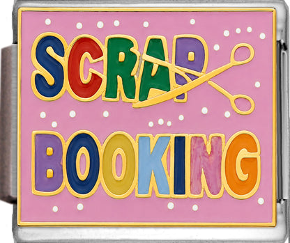 Multi-Color Scrap Booking Text on Pink