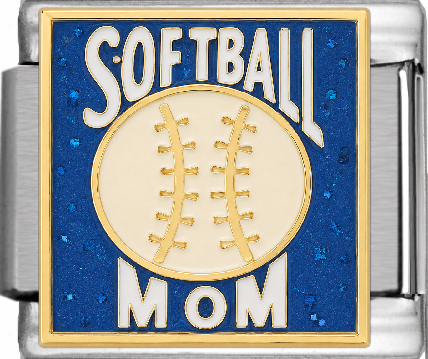 Softball Mom on Sparkle Blue