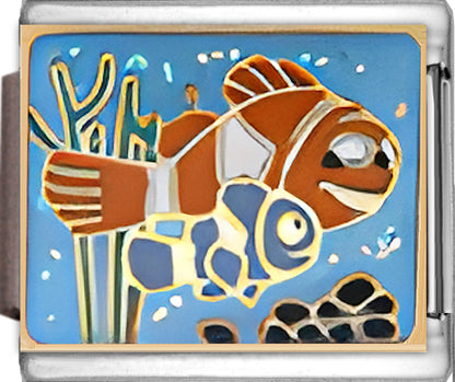 Orange and Blue Clown Fish