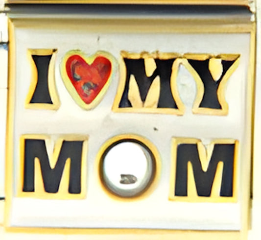 I Love My Mom with April Birthstone