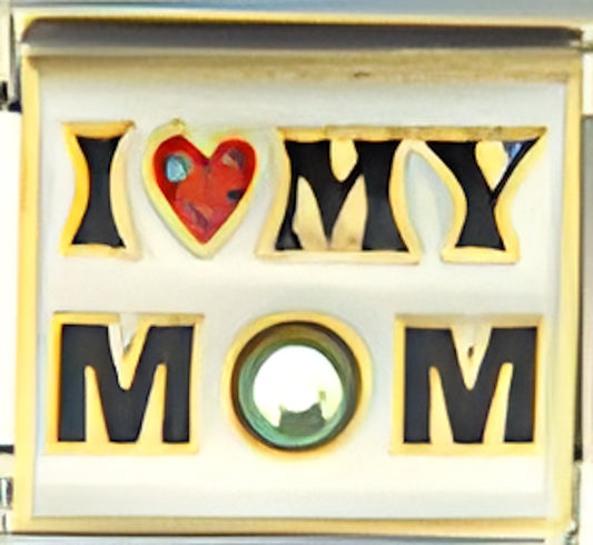I Love My Mom with August Birthstone