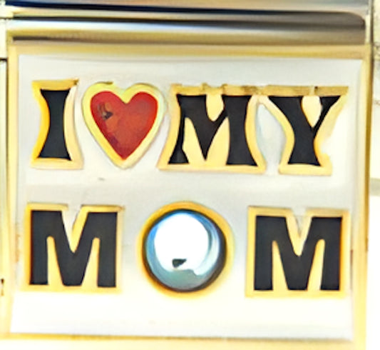 I Love My Mom with March Birthstone
