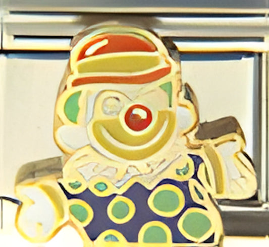 Clown with Blue and Green Shirt