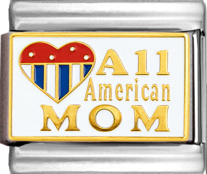 All American Mom on White