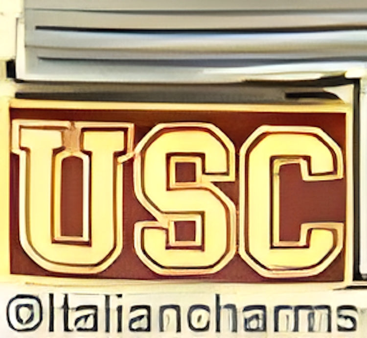 Gold USC on Red