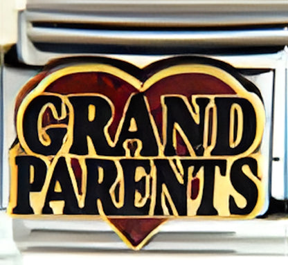 Grand Parents on Red Heart