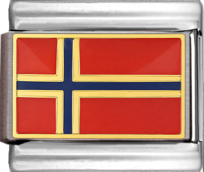 Norway Flag with Red White and Blue