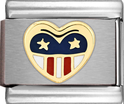 Patriotic Heart Flag