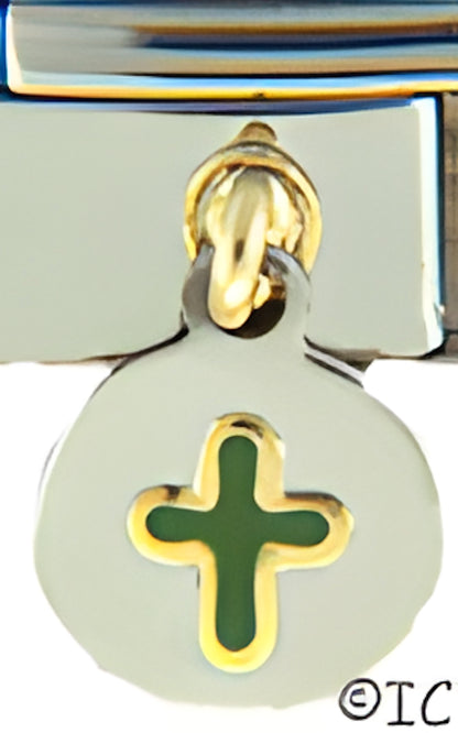 Dangle Green Cross on Steel