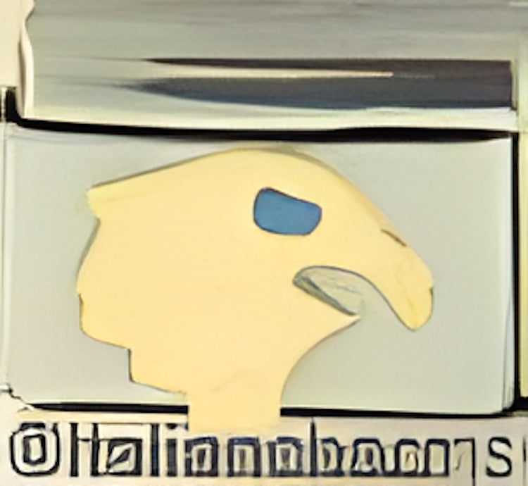 Gold Eagle Bird with Blue Eyes