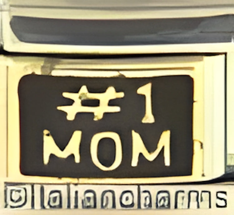 Number 1 MOM on Black