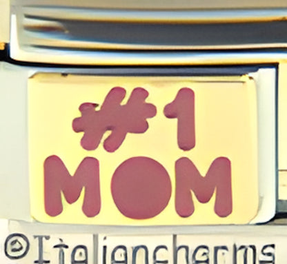 Pink 1 Mom on Gold