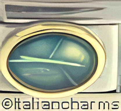 Teal Streak Oval