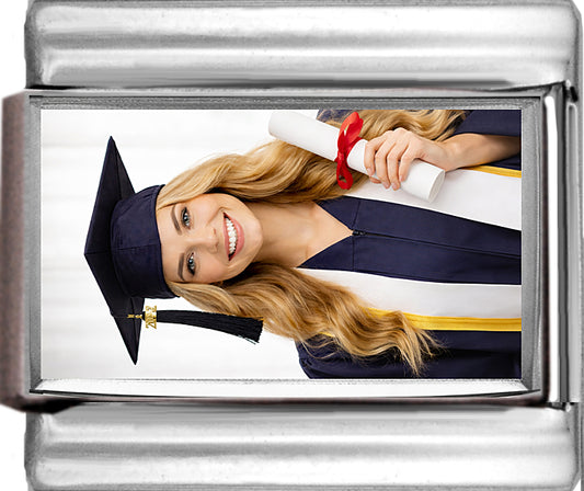 Custom Photo Charm - Silver Tone Framed - Portrait