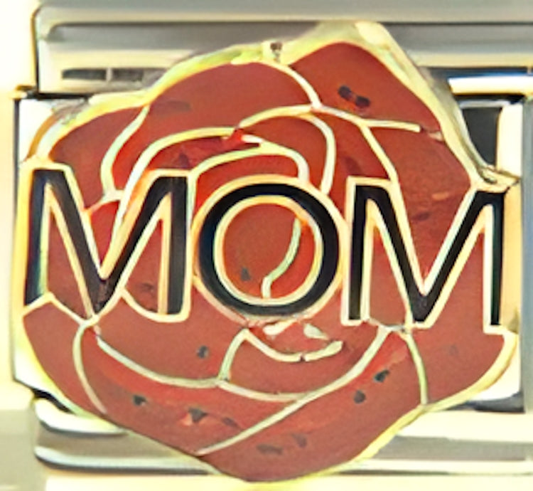 Mom on Big Red Rose – ItalianCharms