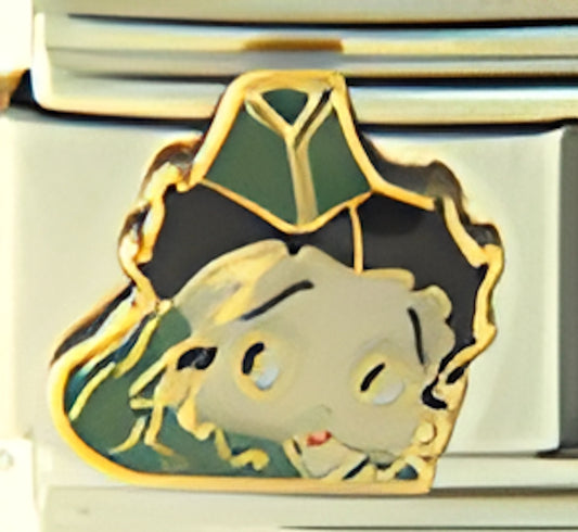 Betty Boop in Green Army Attire