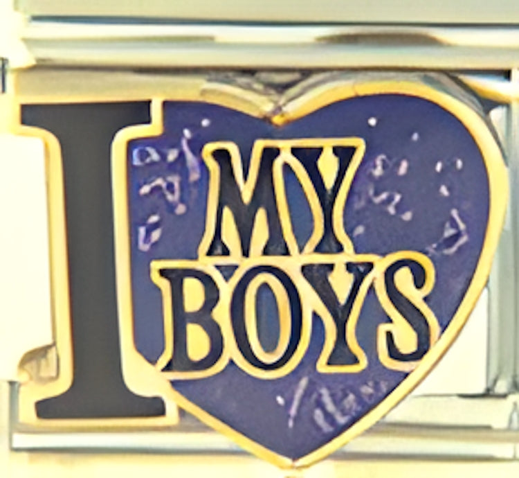I Love My Boys on Purple Heart