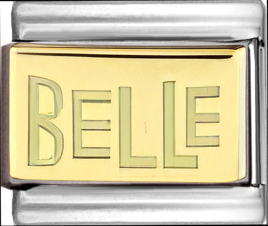 Disney Belle Text on Gold