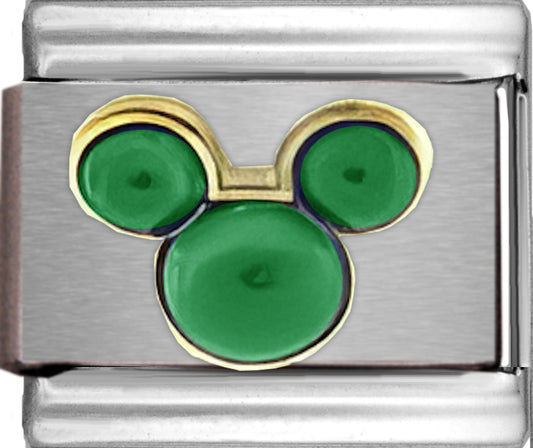 Disney Mickey Green Cabochon