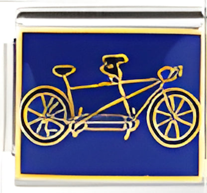 Tandom Bike On Blue Background