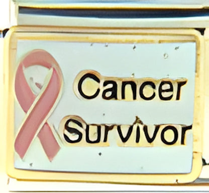 Cancer Survivor with Pink Ribbon