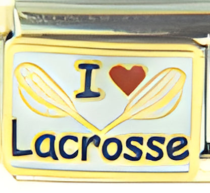 I Love Lacrosse on White