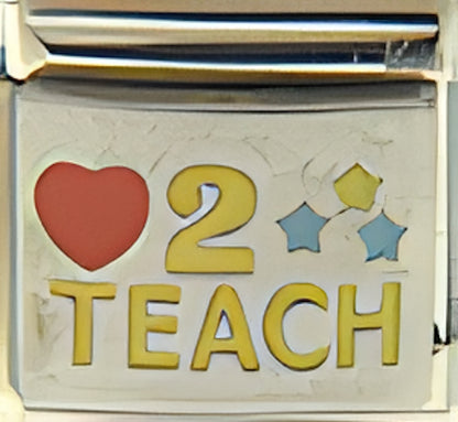 Heart 2 Teach on Gold with Heart