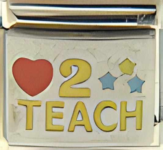 Heart 2 Teach on Gold with Heart