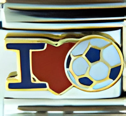 I Love Soccer with Heart and Ball