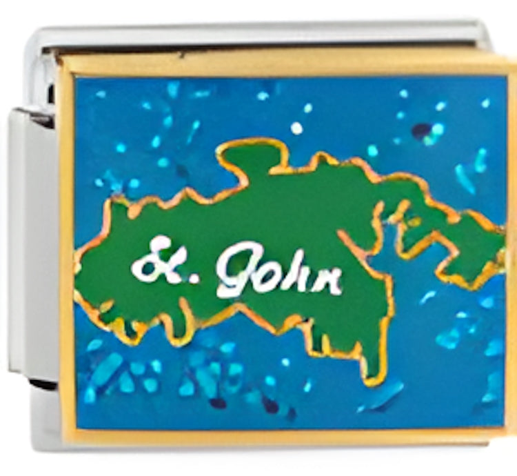 St. John Island on Sparkle Blue