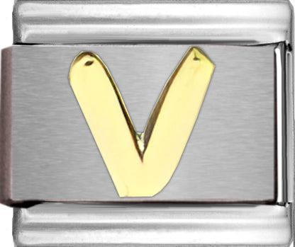 Disney Gold Letter V