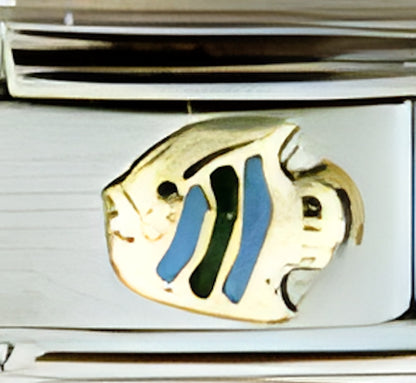 Light Blue with Dark Blue Fish