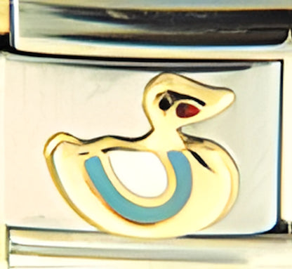 Blue and White Duck