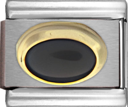 Black Oval Stone