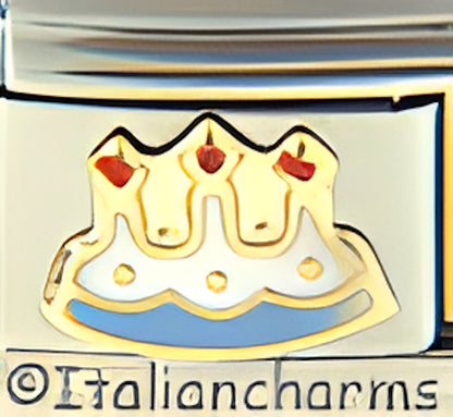 Birthday Cake Light Blue with 3 Candles
