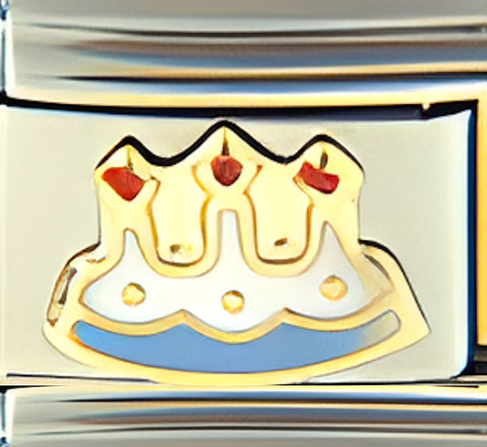 Birthday Cake Light Blue with 3 Candles