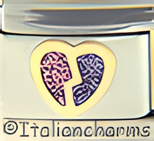 Sparkle Broken Heart Pink Purple