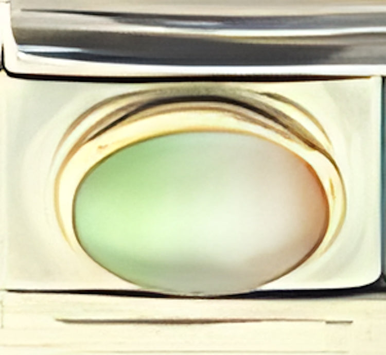 Lime-Tangerine Oval Stone