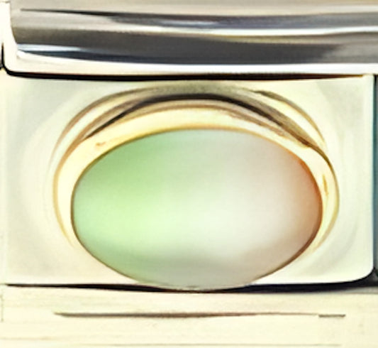 Lime-Tangerine Oval Stone