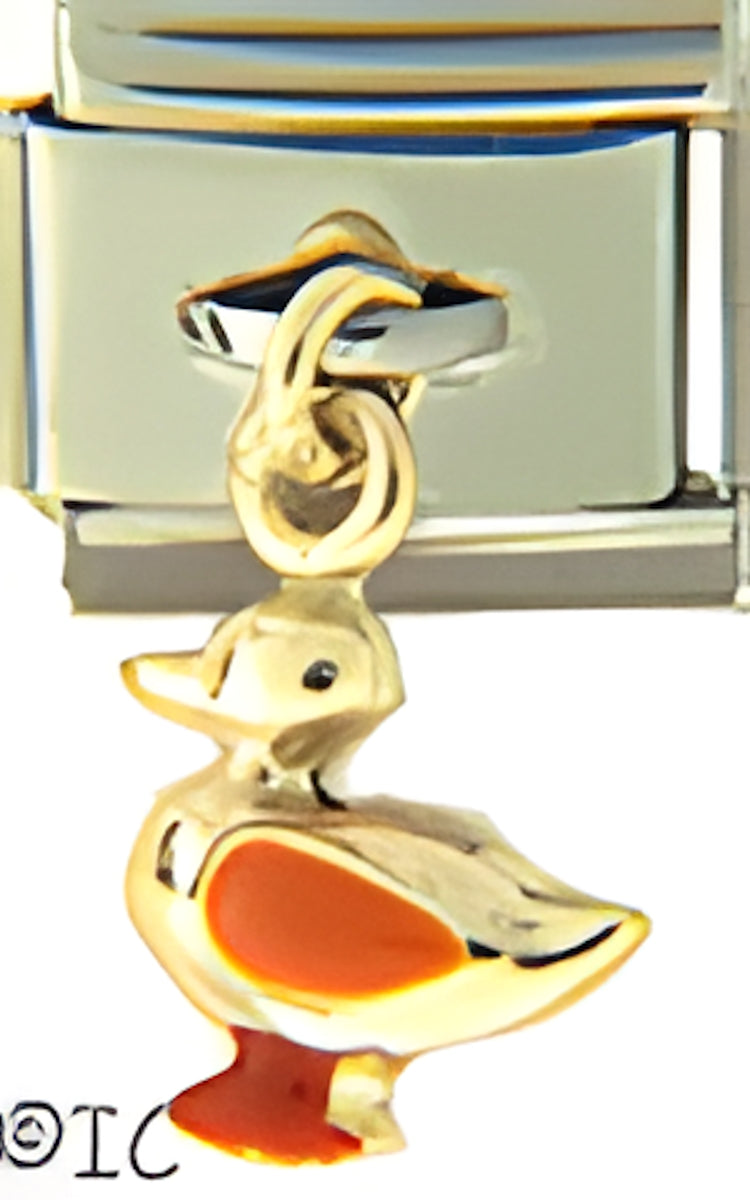 FuFoo Dangle 14K Orange and Red Duck