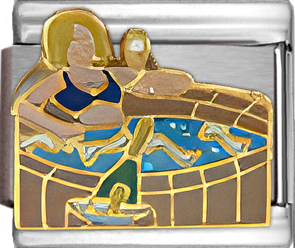 Woman in Hot Tub Spa