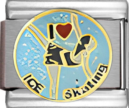 I Love Ice Skating on Light Blue