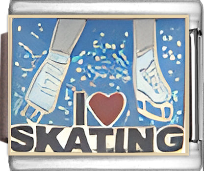 I Love Ice Skating on Blue