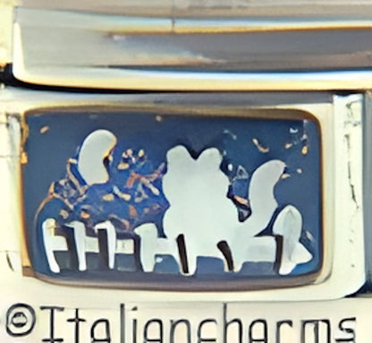 Hand Painted Color Changing Cat on Fence