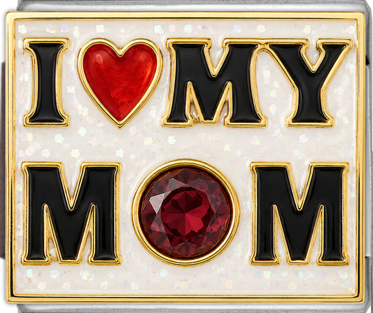 I Love My Mom with January Birthstone