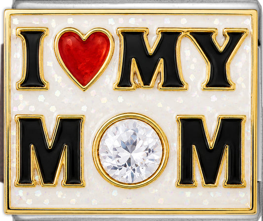 I Love My Mom with March Birthstone
